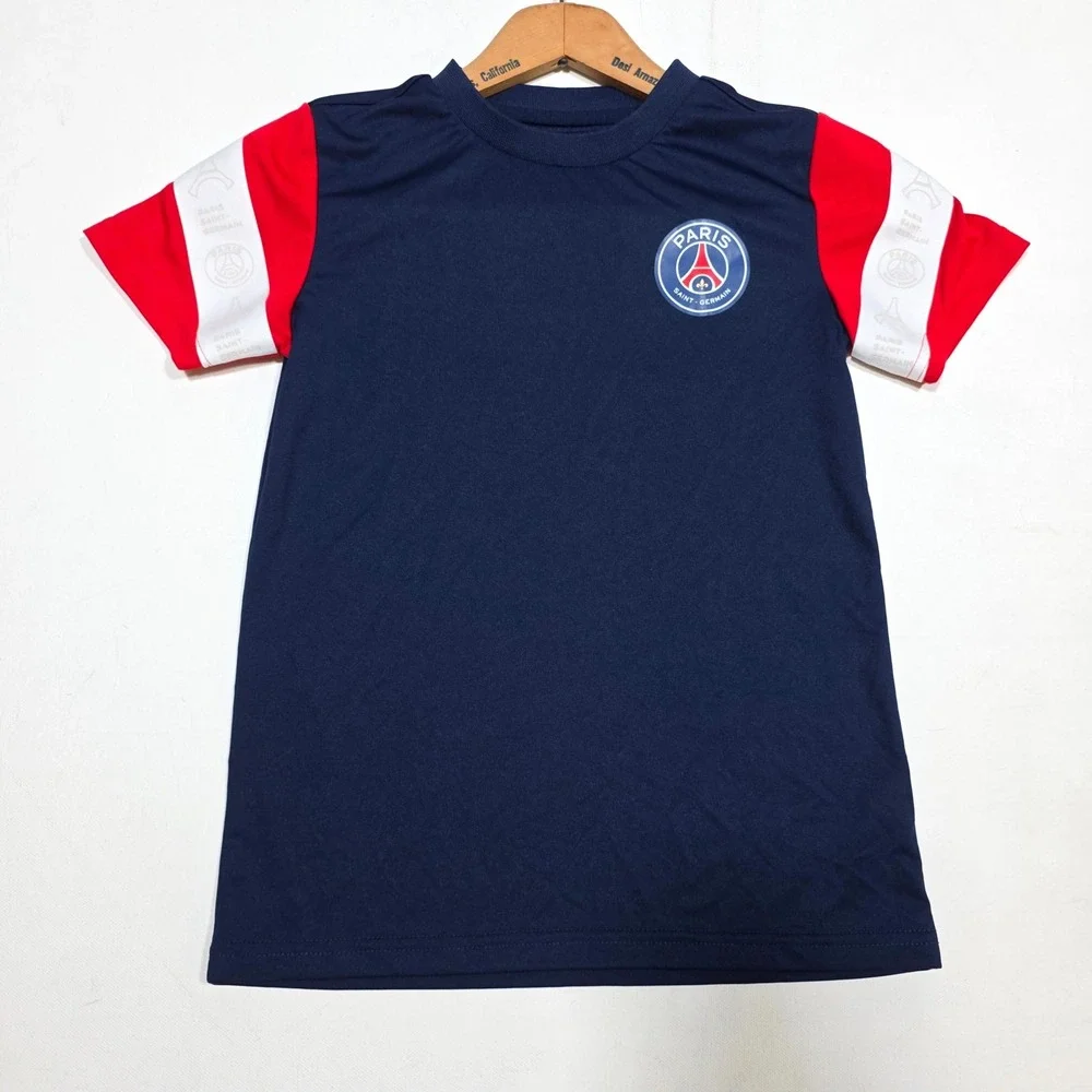 Paris Saint-Germain Soccer Jersey Youth 10 Navy Blue Red PSG Official Licensed